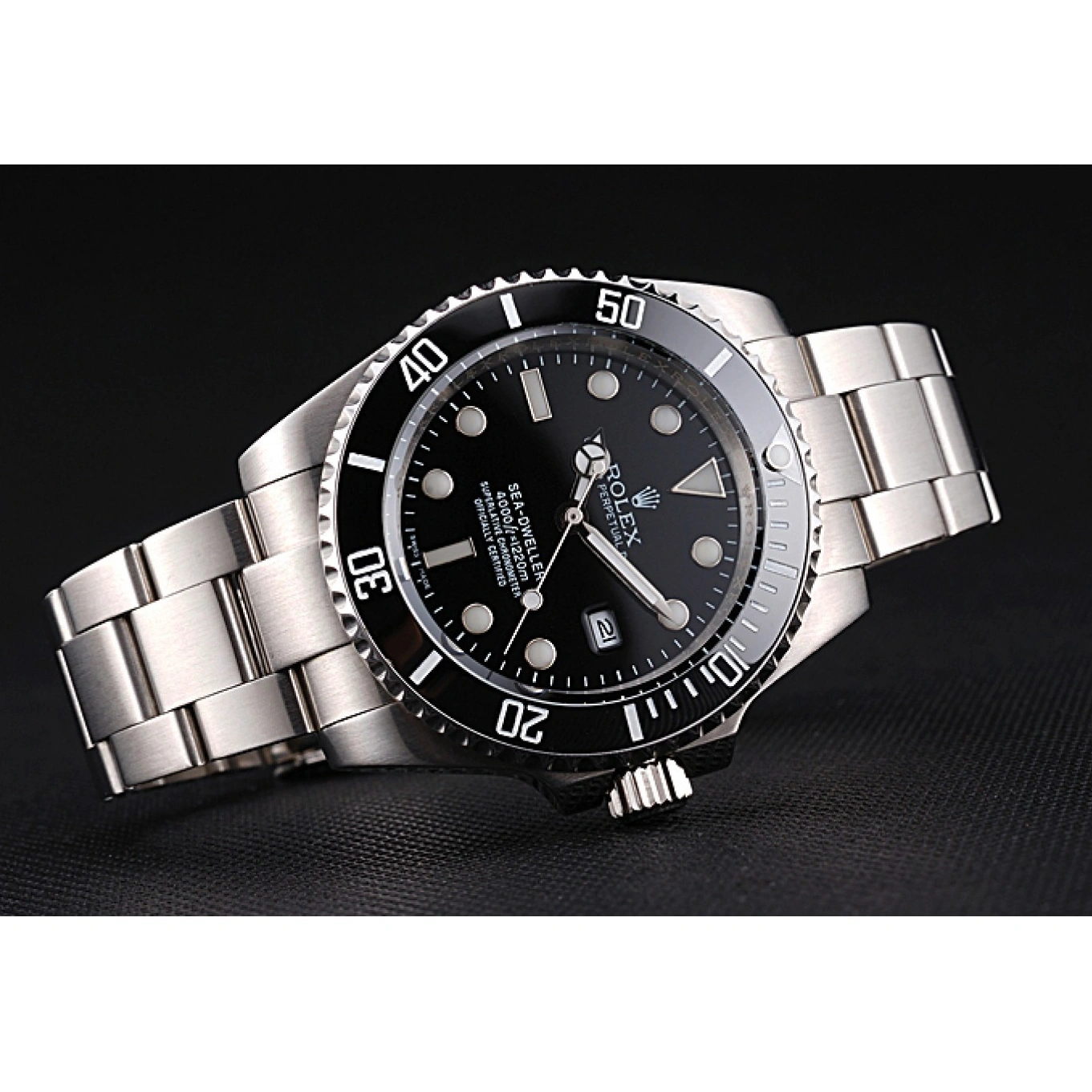 Aaa fake watches Dwellerr Bracelet Rolex Steel Case 622837 Stainless Sky Black Dial And 1013
